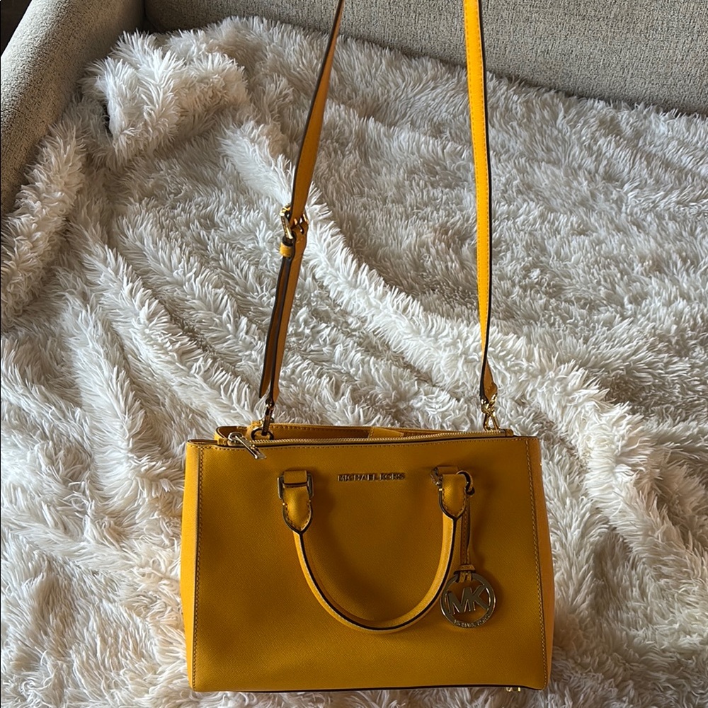 Michael Kors Yellow Satchel Bag - Picture 5 of 10